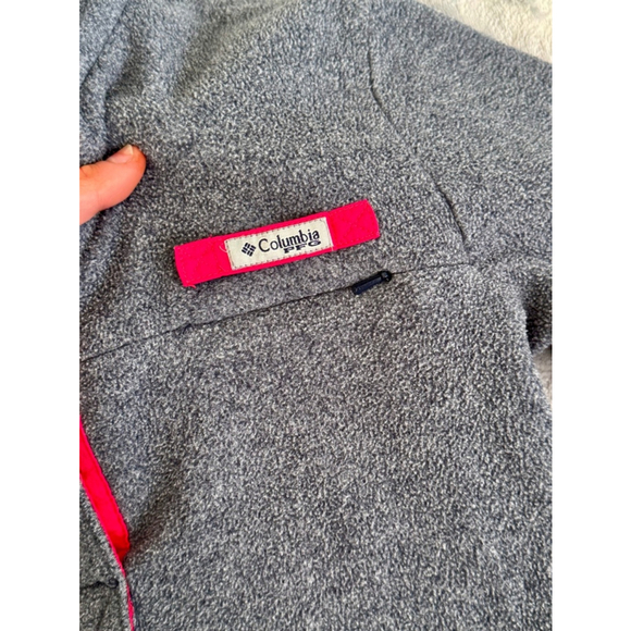 Columbia PFG Women’s Harbor-side Pullover Quartersnap Size XS Pink and Grey - Picture 5 of 8